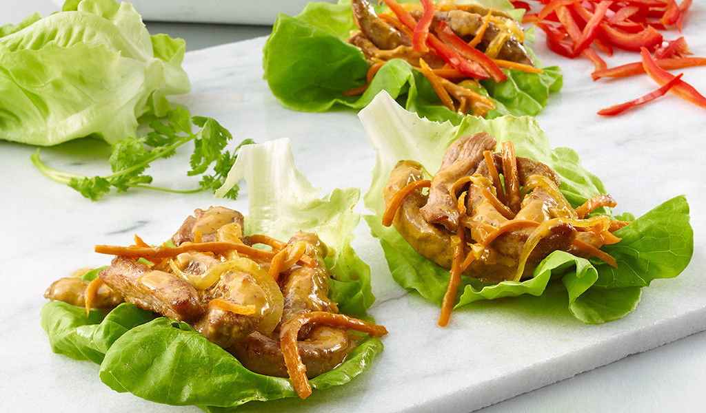 Feuilles de laitue farcies au dindon à la thaïe Olymel